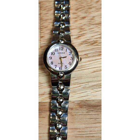 Ladies Watch-It Silver Tone Link Bracelet Analog Watch MLN3038 7" New Battery - Picture 1 of 15